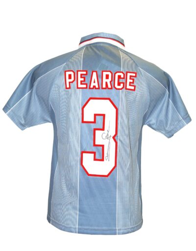 England Euro 96 Away Shirt personally signed by Stuart Pearce