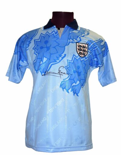 Euro 92 Shirt personally signed England by Stuart Pearce