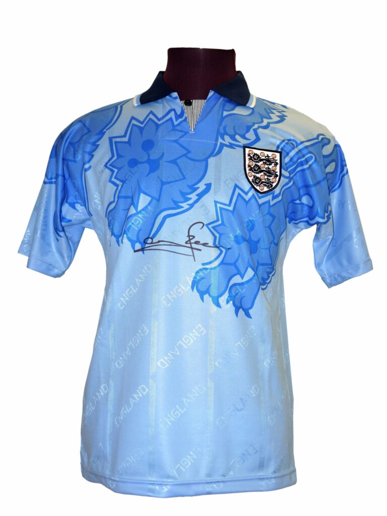 Euro 92 Shirt personally signed England by Stuart Pearce
