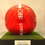 Nottingham Forrest Football signed by Stuart Pearce in Case