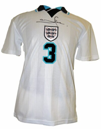 England Euro Home 1996 Shirt personally signed by Stuart Pearce