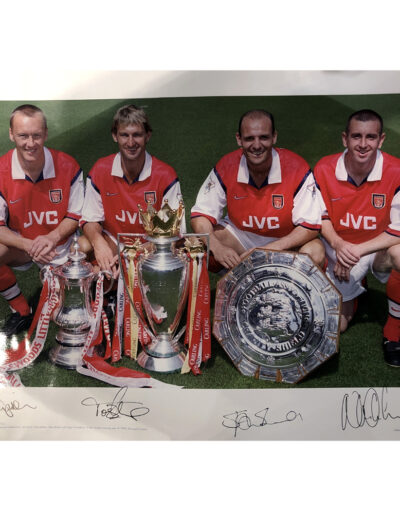 Arsenal - Rare print signed by Adams, Bould, Dixon and Winterburn