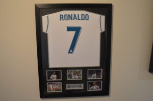 Christiano Ronaldo signed Real Madrid shirt Framed