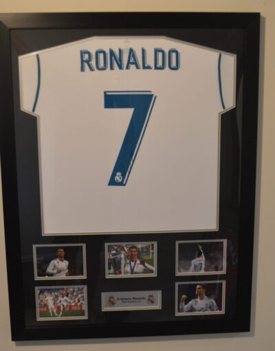 Christiano Ronaldo signed Real Madrid shirt Framed