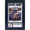 Live Aid Poster signed by 7 original Performer Framed Very Rare