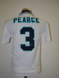England Euro Home 1996 Shirt personally signed by Stuart Pearce unframed