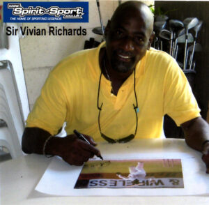 Sir Viv Richards signed and framed limited edition presentation