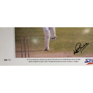 Sir Viv Richards signed and framed limited edition presentation