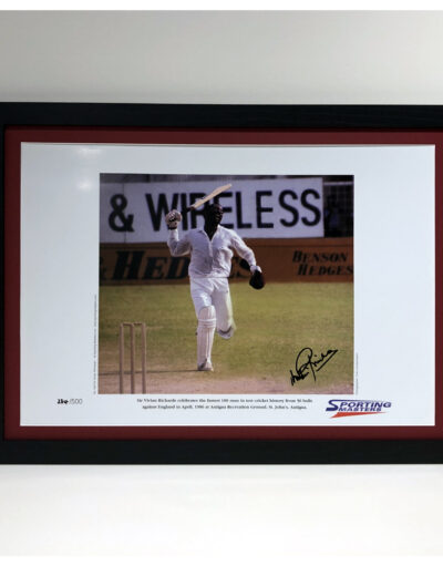 Sir Viv Richards signed and framed limited edition presentation