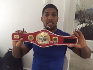 Anythony Joshua signed Belt Framed Framed