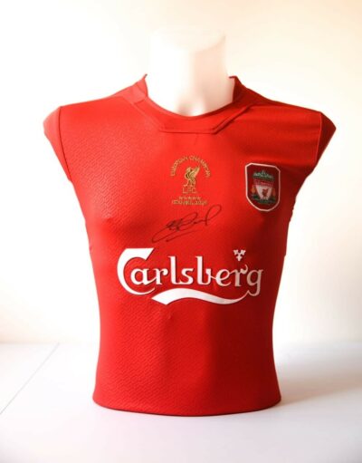 Steven Gerrard signed Liverpool Shirt 2005 Istanbul Champions League Winners
