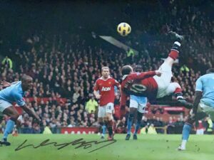 Wayne Rooney Signed Bicycle Kick Goal Picture