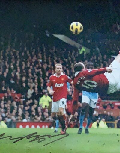 Wayne Rooney Signed Bicycle Kick Goal Picture