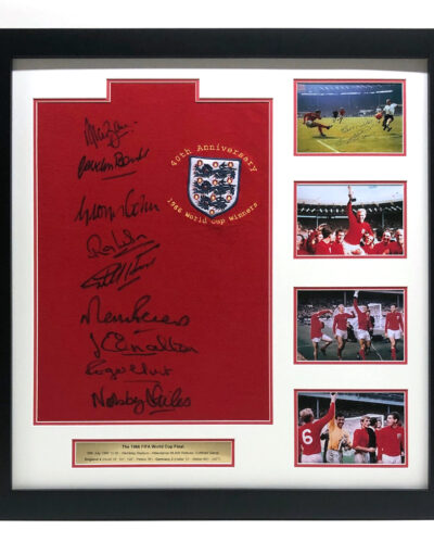 1966 England Shirt Signed by 10 Players in Deluxe Frame