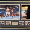 Mayweather Signed Gold boxing Glove in Frame