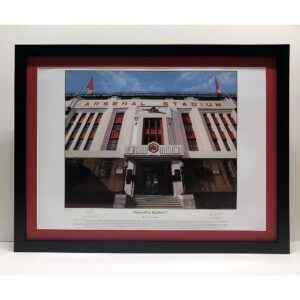 Arsene Wegner personally signed ‘Farewell to Highbury Print Framed