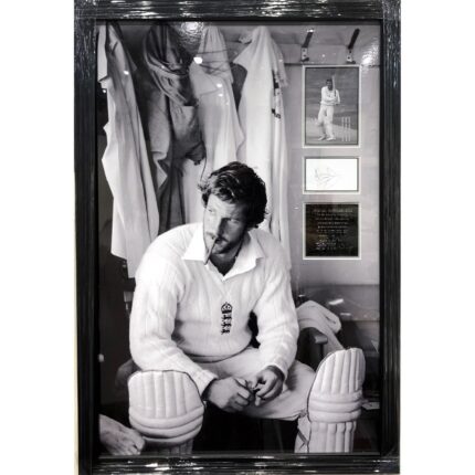 Ian Botham Large signed & framed 1981 Ashes photo presentation