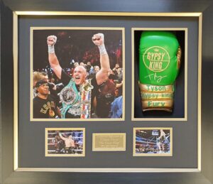 Tyson Fury Singed Boxing Glove Framed
