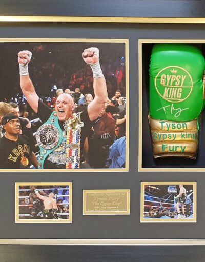 Tyson Fury Singed Boxing Glove Framed