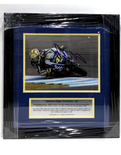 Valentino Rossi signed and framed presentation