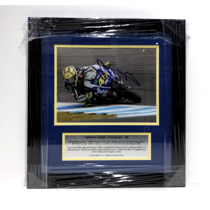 Valentino Rossi signed and framed presentation