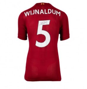 Georginio Wijnaldum Signed Liverpool 2019-20 Home Shirt Fan Style Numbers – Number 5