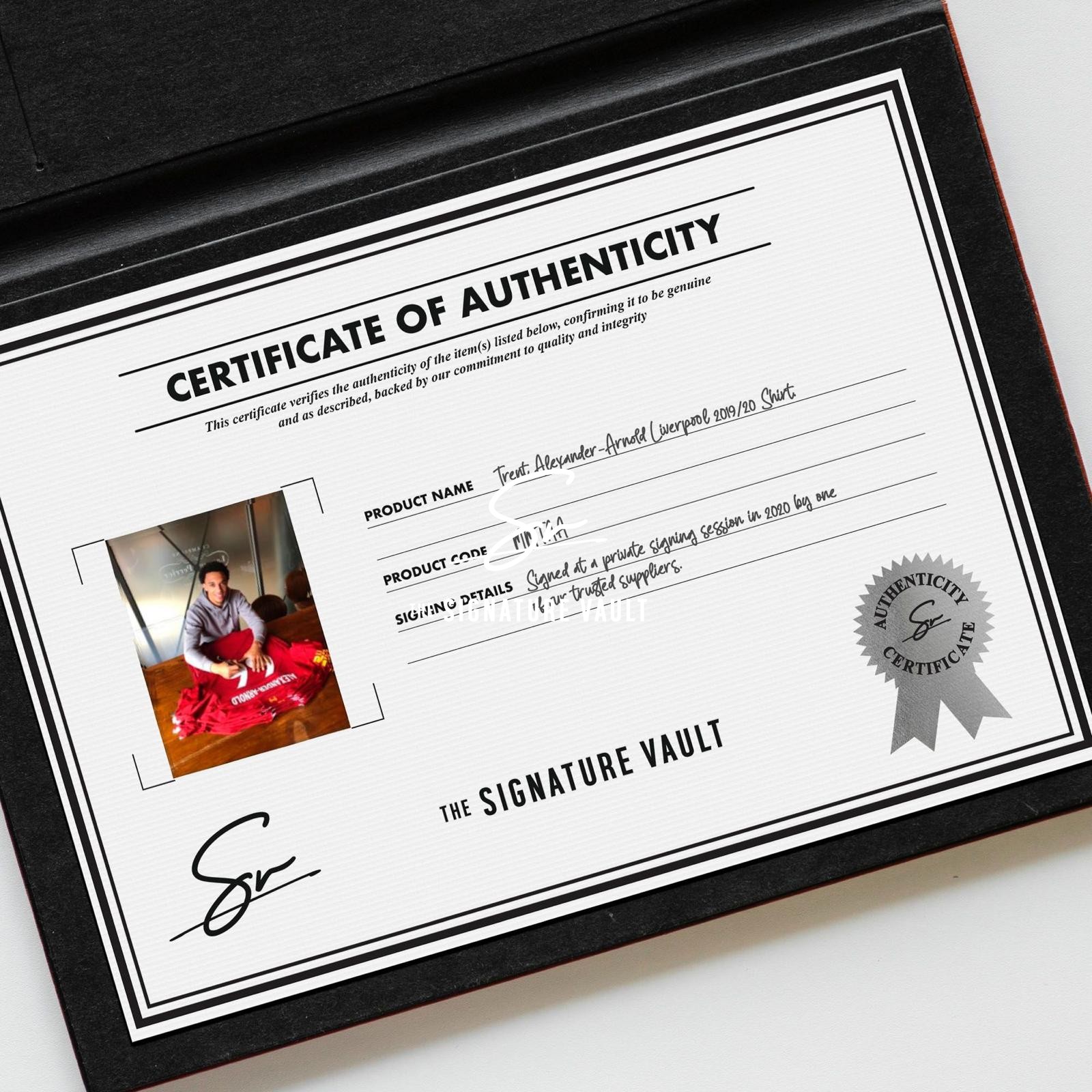 Certificate of Authenticity - The Signature Vault