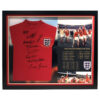1966 England Shirt signed by 9 Players in Super Deluxe Frame