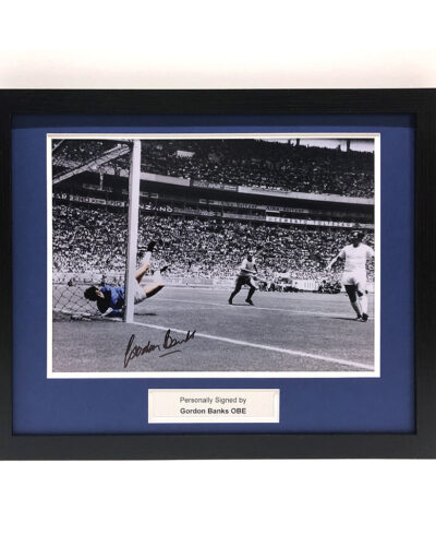 Gordon Banks signed England Photo 'The Save' Framed