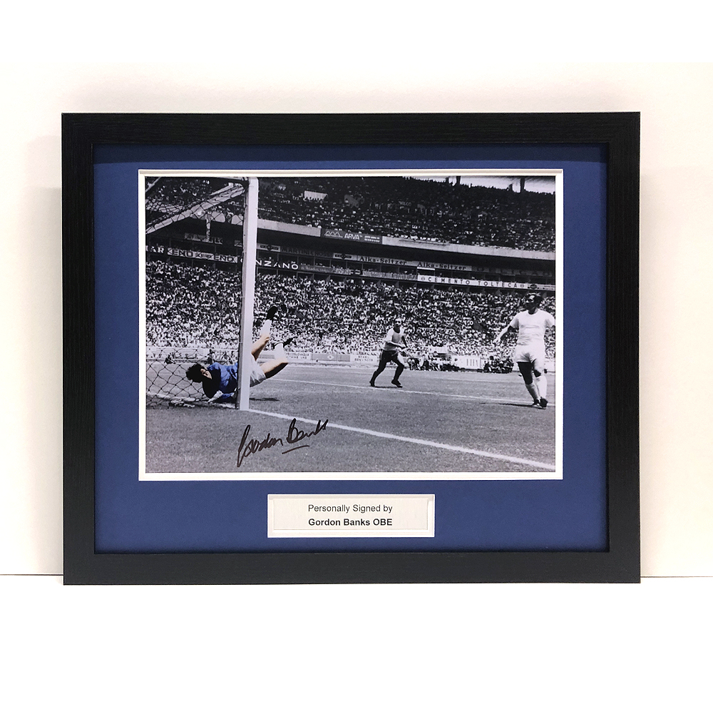 Gordon Banks signed England Photo ‘The Save’ Framed