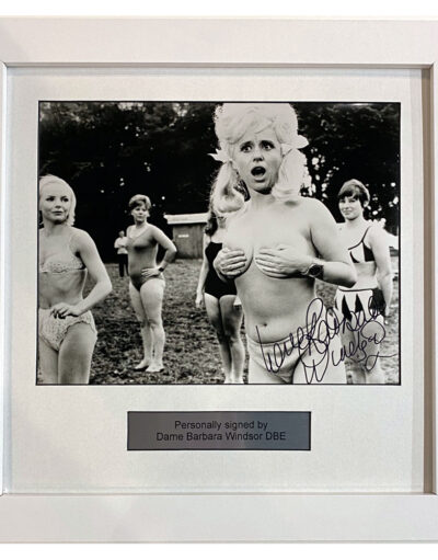 Barbara Windsor personally signed & framed presentation