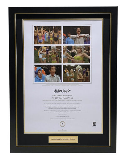 Barbara Windsor personally signed & framed presentation