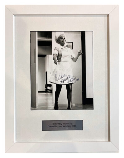 Barbara Windsor personally signed & framed presentation