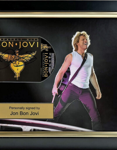 John Bon Jovi Personally Signed CD Cover in Framed Presentation