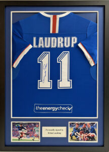 Brian Laudrup Personally Signed Glasgow Rangers Shirt in Classic Frame