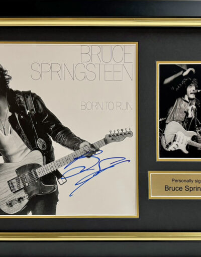 Bruce Spingsteen Personally Signed Born to Run Vinyl Album in Framed Presentation