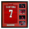 Eric Cantona Signed Manchester United Shirt Framed