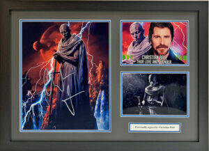 Christian Bale Singed Marvel Thor Picture in Framed Presentation