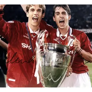 Gary & Phil Neville Signed Manchester United Photo
