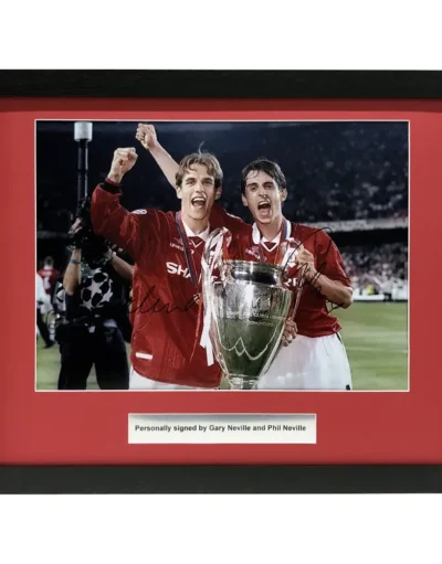 Gary & Phil Neville Signed Manchester United Photo