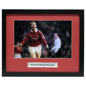 Manchester United Picture Signed by Nicky Butt Framed