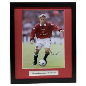 Manchester United Picture Signed by Phil Neville Framed