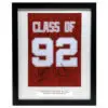 Manchester United Class of 92 Home Shirt Print Signed by Giggs, P Neville, G Neville, Butt, Scholes Framed