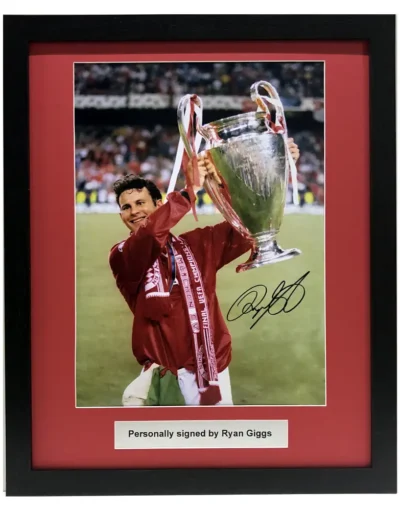 Manchester United 1999 Champions League Picture Signed by Ryan Giggs Framed