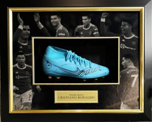 Cristiano Ronaldo Personally Signed Nike Football Boot in Framed Presentation