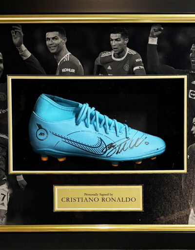 Cristiano Ronaldo Personally Signed Nike Football Boot in Framed Presentation