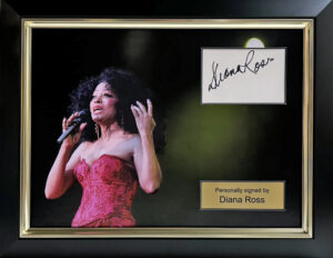 Diana Ross Personally Signed Presentation Framed