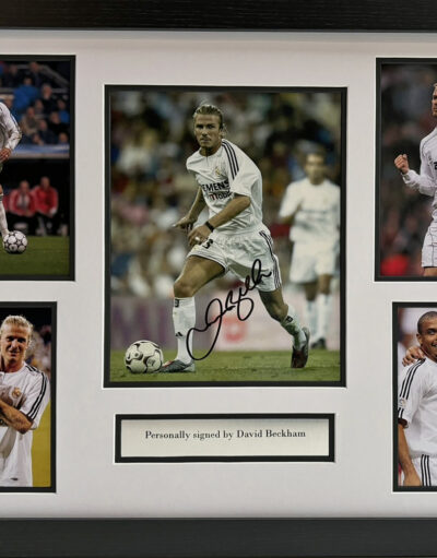 David Beckham Personally Signed Real Madrid Photo in Framed Presentation
