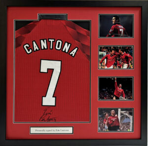 Eric Cantona Signed Manchester United Shirt Framed