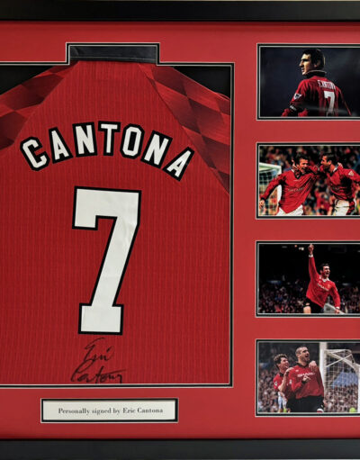 Eric Cantona Signed Manchester United Shirt Framed